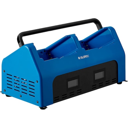 Global Industrial Dual Charging Station for Hot Swappable LiFePO4 Batteries 812545